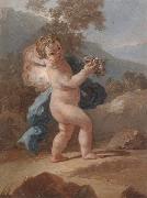 unknow artist Putti in a landscape painting